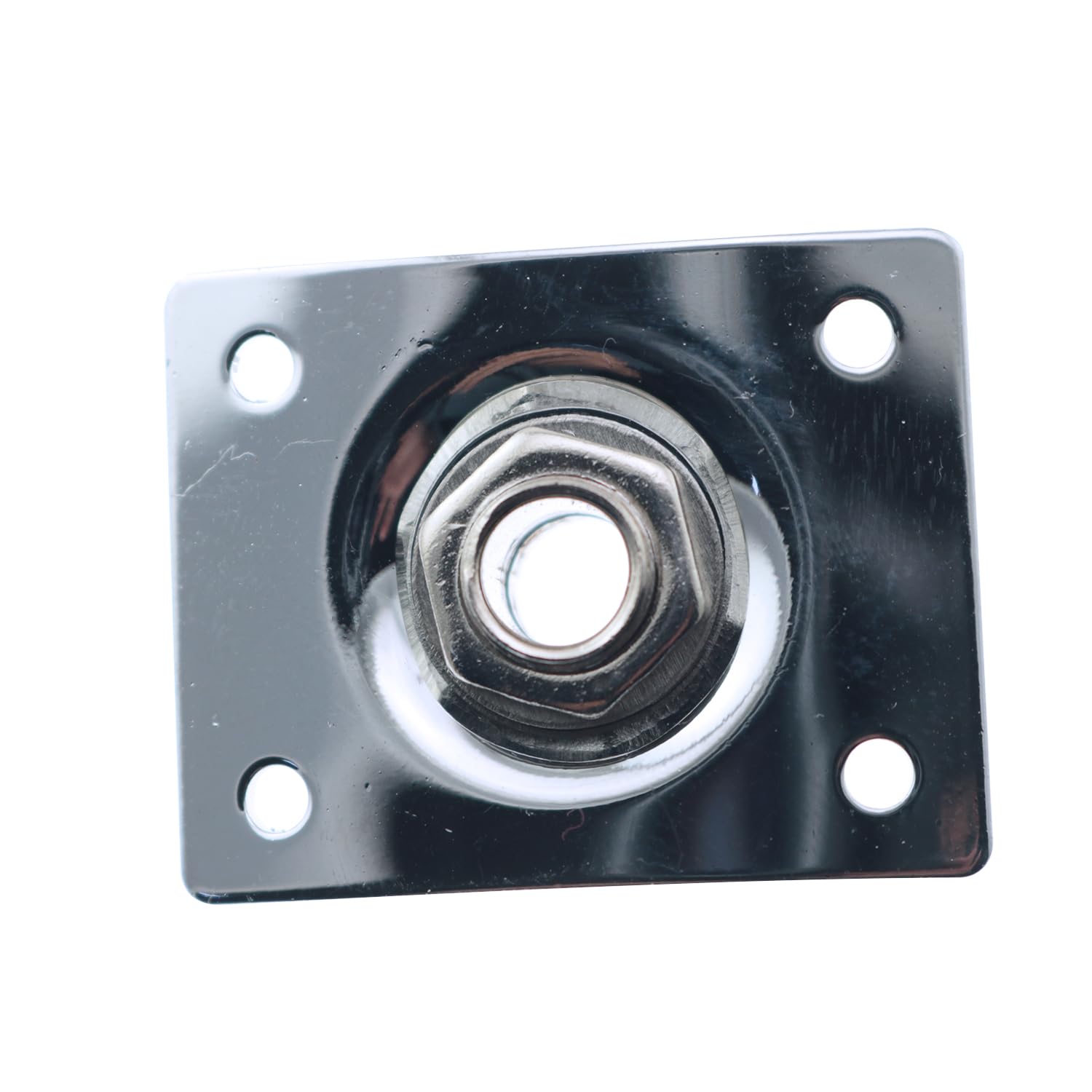 YTgilo Set of 2 Pickup Jacks 6.35mm Square Pickup Jack Socket Silver with 4 Mounting Screws Electric Guitar Output Jack Board Input Jack Socket