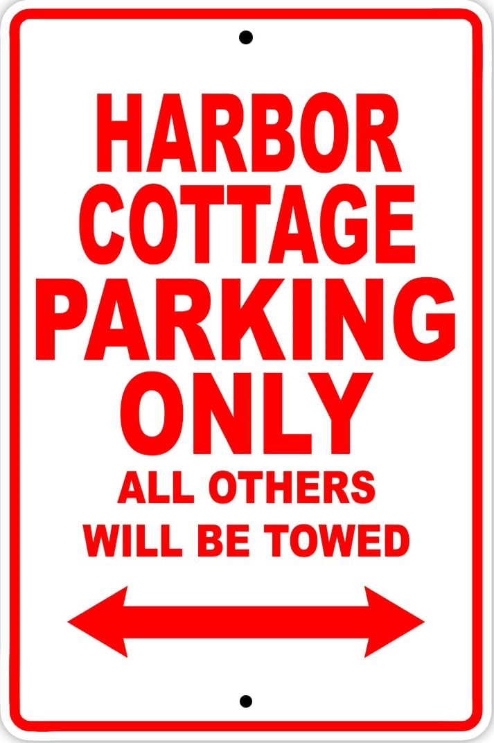 Harbor Cottage Parking Only Boat Ship Decor Novelty Notice Metal Sign
