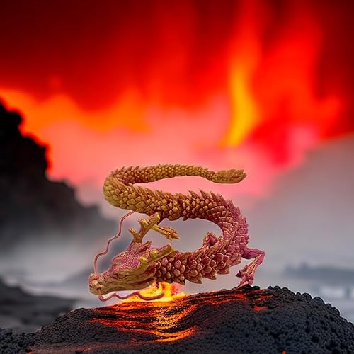 Miniatura 3 de NEZIH Dragón impreso en 3D, articulaciones giratorias y articuladas articuladas en 3D, juguetes impresos en 3D de 18 pulgadas para niños y adultos,