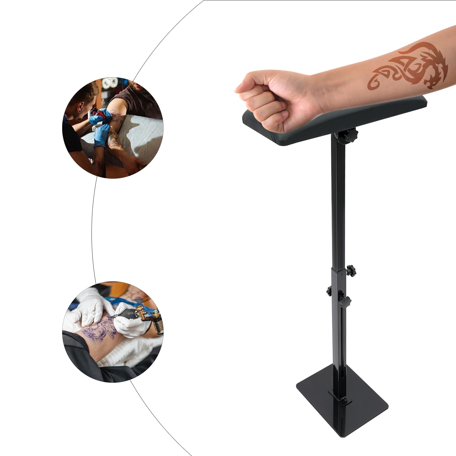 Support d'accoudoir de tatouage, 68-100 cm, professionnel, réglable en hauteur, repose-jambes, accessoire de tatouage Support d'accoudoir de tatouage, 68-100 cm, professionnel, réglable en hauteur, repose-jambes, accessoire de tatouage