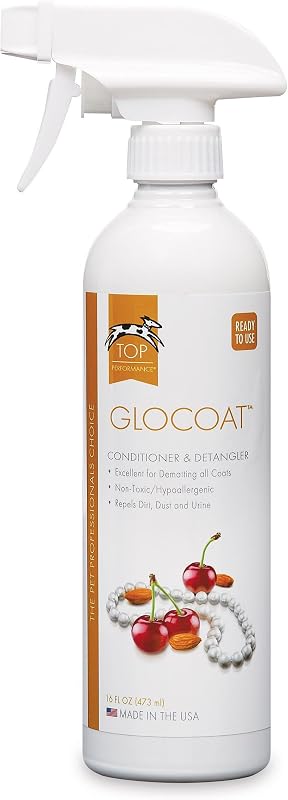 Condicionador e Desembaraçador para Cães Top Performance GloCoat, 473 mL