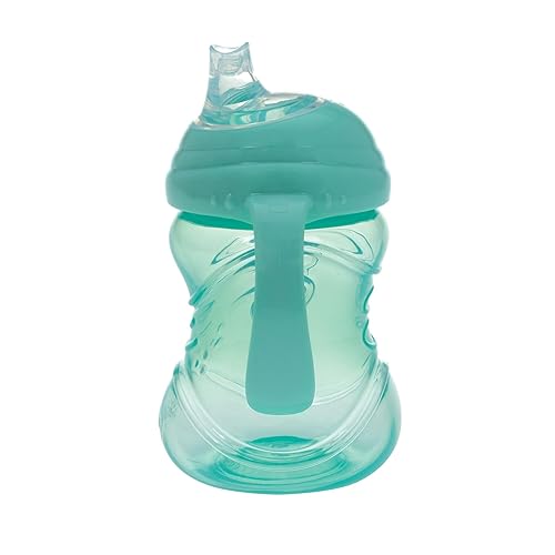 Miniatura 4 de Nuby Clik-It - Vaso de entrenamiento con boquilla suave sin derrames, con asas, paquete de 2, 10 onzas, más de 4 meses, neutro