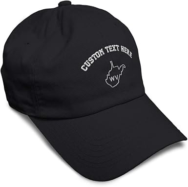 Custom Soft Baseball Cap West Virginia 
