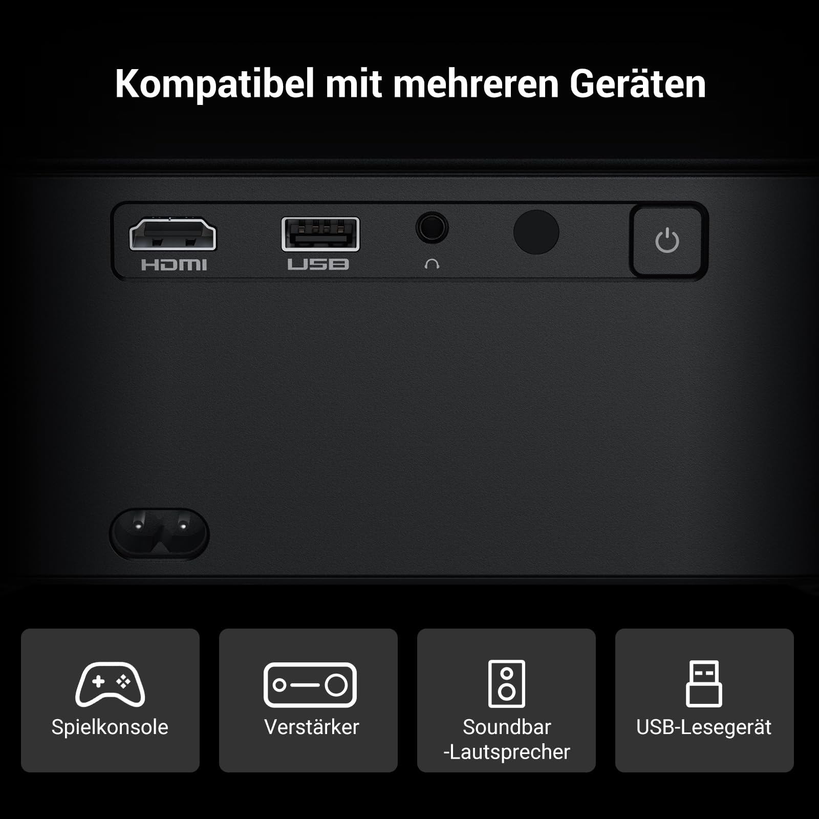HAPPRUN H11 Beamer 4K kompatibel mit Netflix-App, Autofokus, Dolby Audio, WiFi 6, Bluetooth - Outdoor Projektor