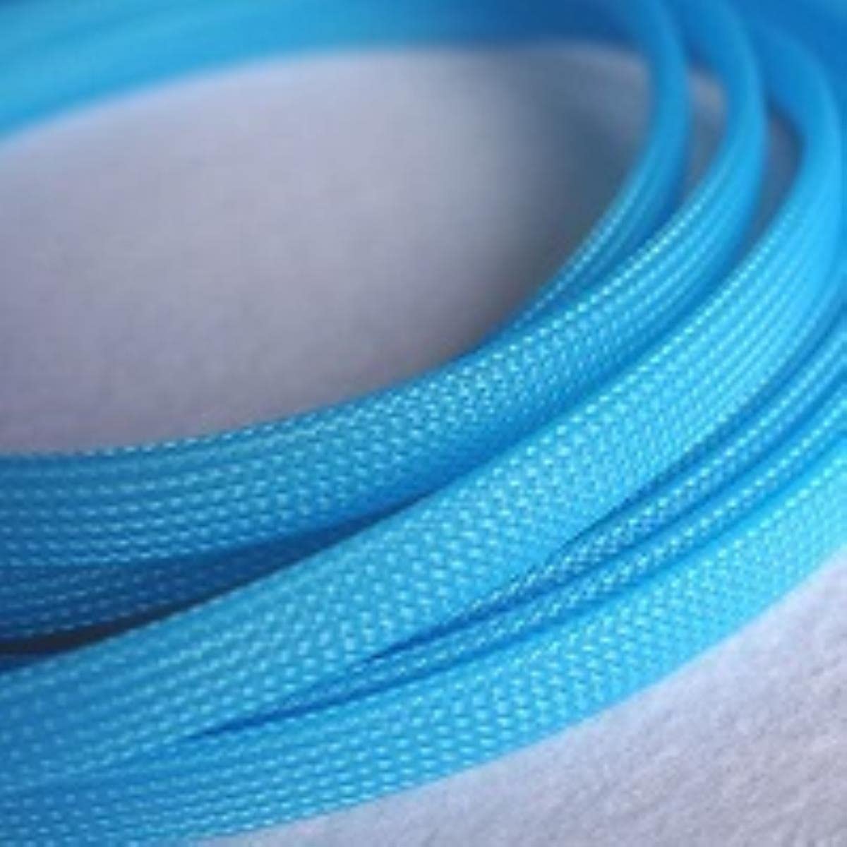 1M 2 4 6 8 10 12 14 16 18 20 25 30 40 mm Pet ad Alta densità Intrecciato Manicotto espandibile Guaina Protettiva in Nylon isolata con Guaina-UV Blu,30mm,10 Metri