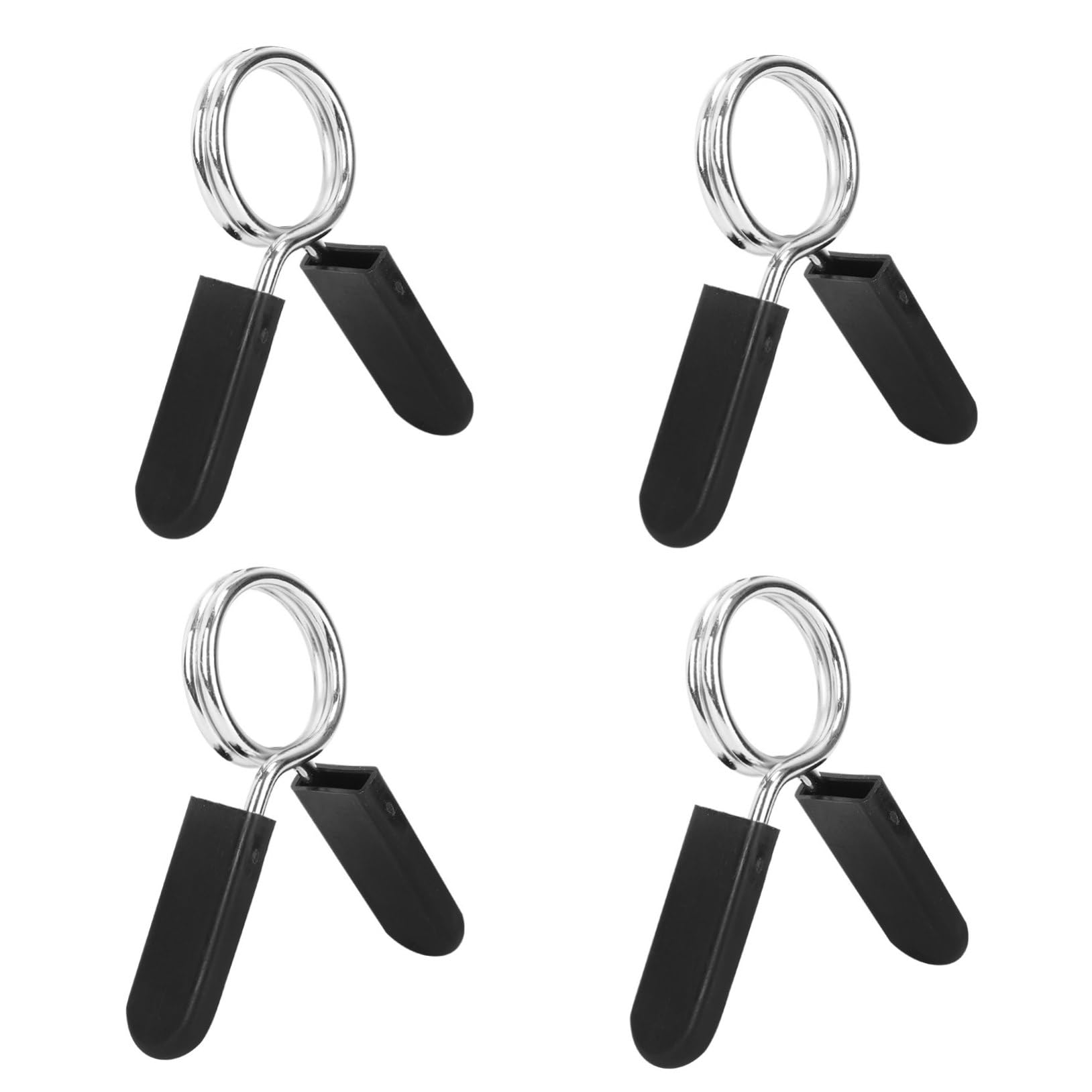 SUPVOX 4Pcs Spring Clip Barbell Clamps Durable Weightlifting Dumbbell Collars for Secure Grip Gym Powerlifting and Cross Fit