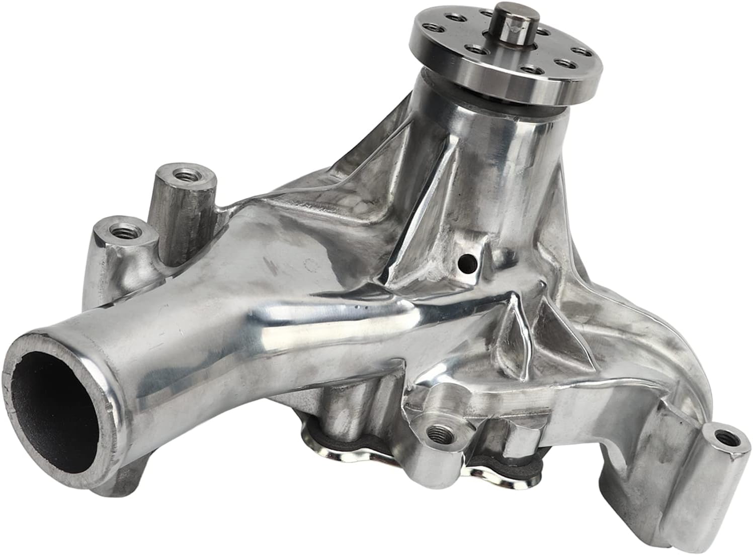 GOTOTOP Long, High Volume Aluminum Engine for Chevy SB 283 327 350 383 400 V8, Superior Coolant Flow and Heavy Duty Design (Polished)