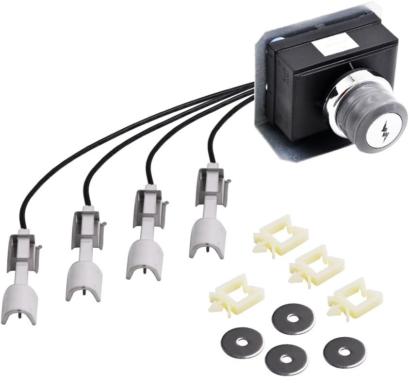onlyfireonly fire 7629 Grill Igniter Kit Fits for Weber Genesis 330 Series Gas Grill with Front Mounted Control Panel (2011 - Newer), Electronic Igniter, Electrodes Ignition Kit Replacement
