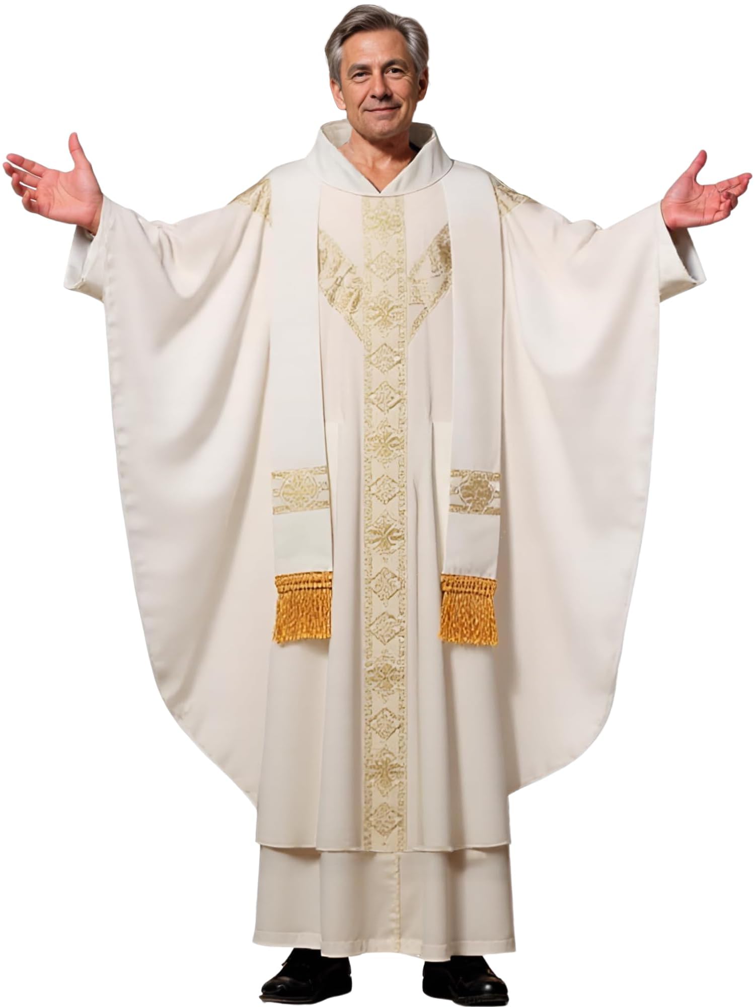 Church Catholic Priest Chasubles Vestments for Church Mass Vestments Robe with Stole