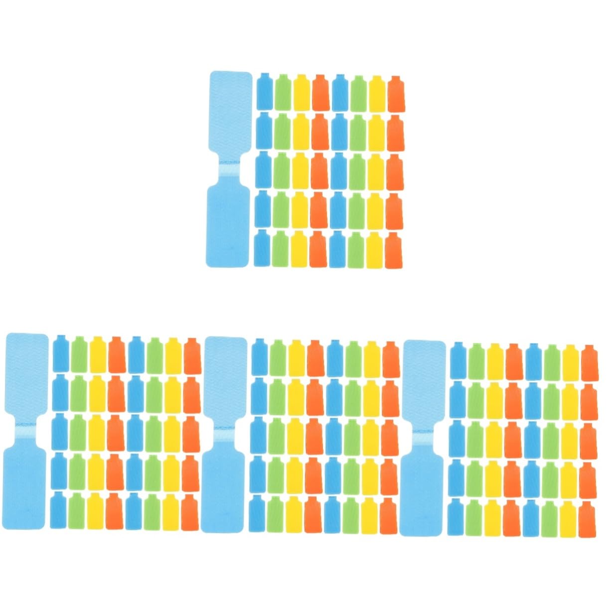 NUOBESTY 4 Set Etichette Per Scrivibili Con Design Riutilizzabili E Regolabili Per Organizzazione E Auto Etichette Colorate Per Residui Adesivi 50 Pezzi*4