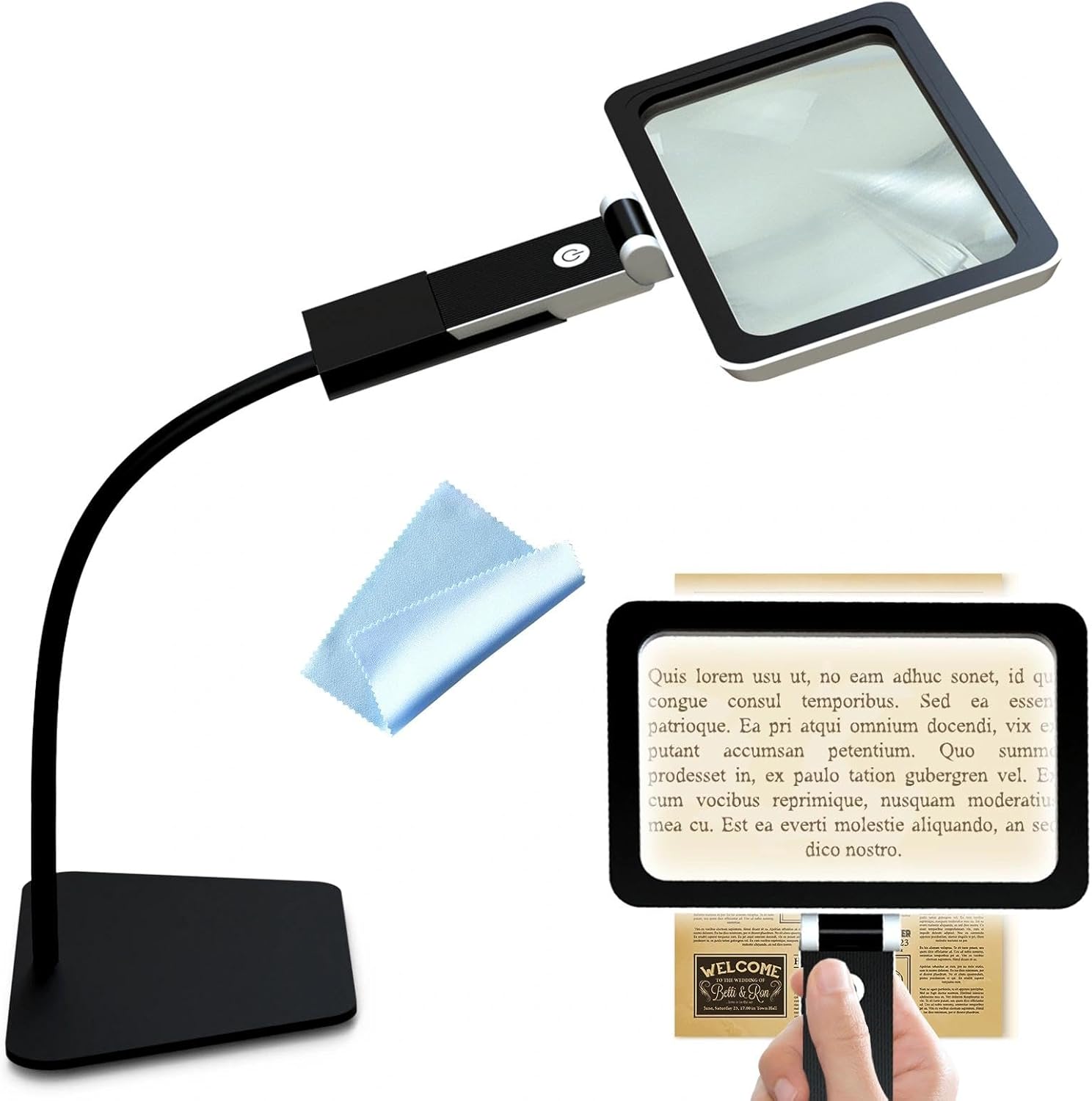 5X Full Page Magnifying Glass with Light... 5X Full Page Magnifying Glass with Light...