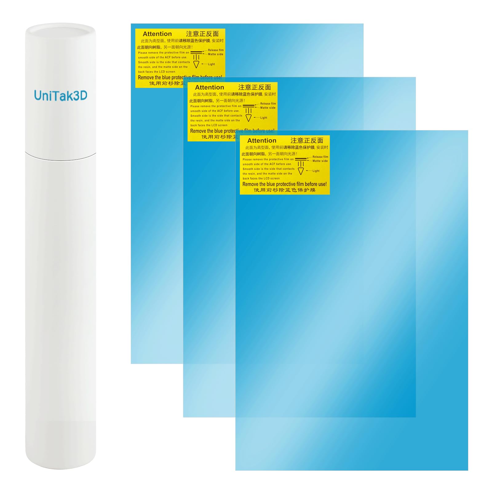 Photon Mono M5S/M5S Pro/M7 Pro/Saturn 3 Ultra ACF Release Film 3Pcs 10.1 Inch Fast FEP Film for High Speed Printing,Suitable for ANYCUBIC Fast 12K 14K Resin 3D Printer-278x190(mm)