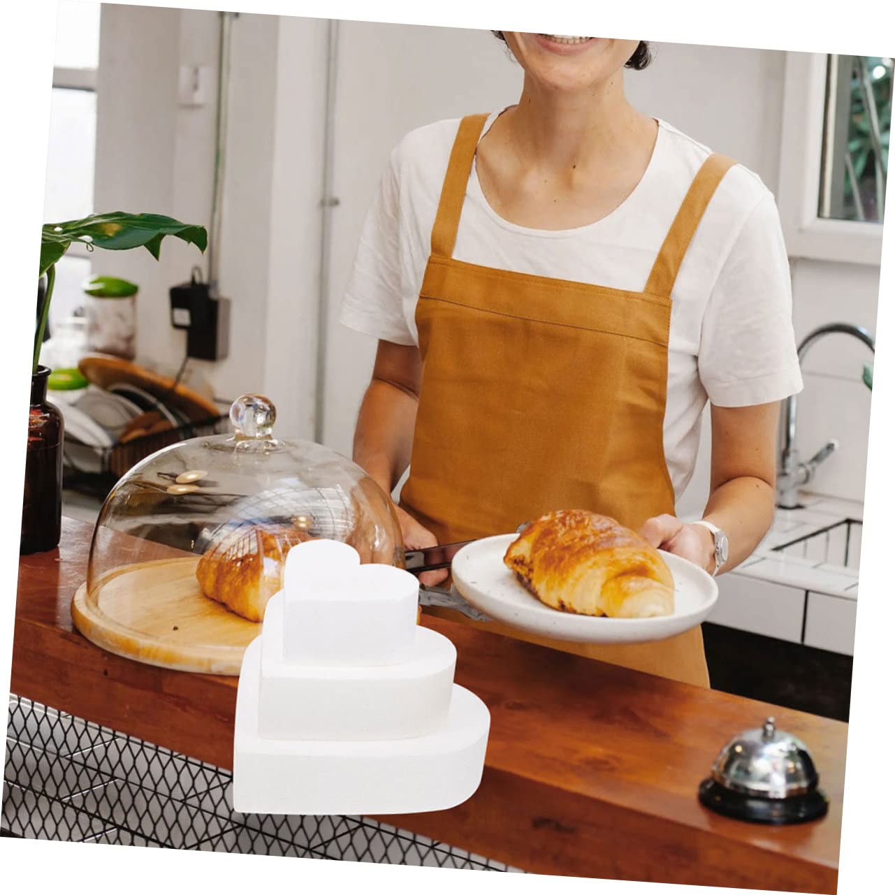 SHINEOFI 4 Piezas pastel de burbujas maniquíes de pastel de espuma soporte de vaso de agua - Decoración repostería Molde para entrenamiento de decoración de pasteles pastel falso