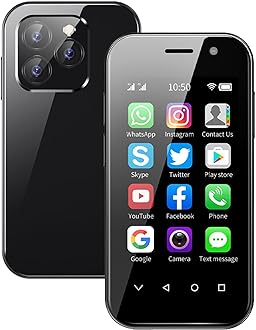 Hipipooo Mini Smartphone Unlocked 4G Mobile Phone 3.0 inches,Dual SIM,2600mAh Battery,2MP+5MP Camera,Face Unlock Student Pocket Cellphone