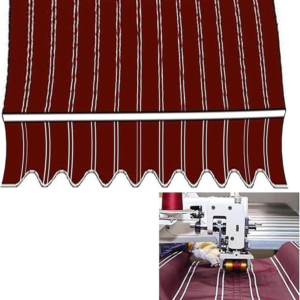 Tela di ricambio per tenda da sole, 2,5 x 2,5 m, impermeabile, in poliestere, per tende retrattili, colore marrone