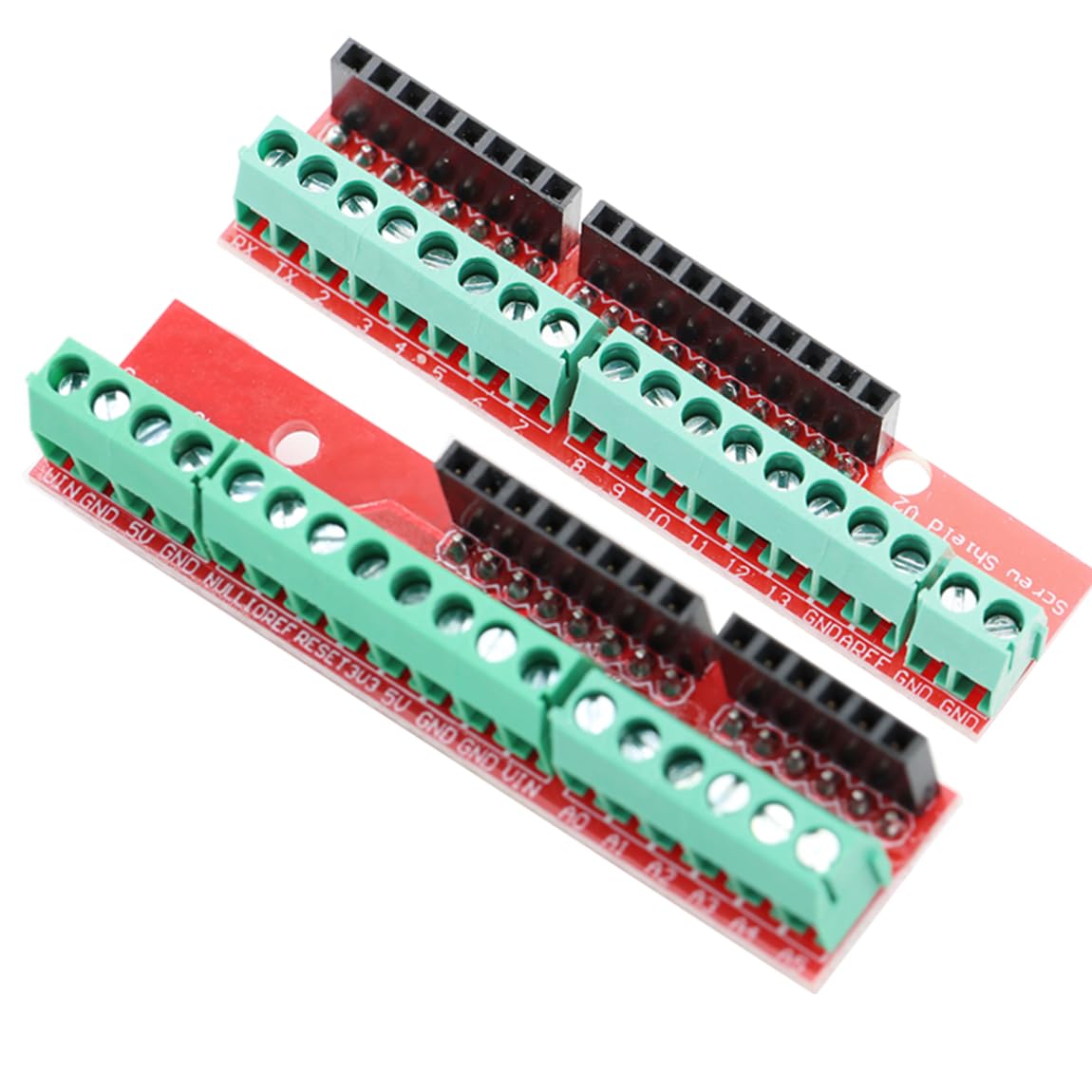 Screw Shield V2 Terminale per Scheda di Espansione Set di due Schede di Espansione Adatto per l'Espansione Sulla Maggior Parte Delle Piattaforme di Sviluppo per Arduino R3 (2 sets)