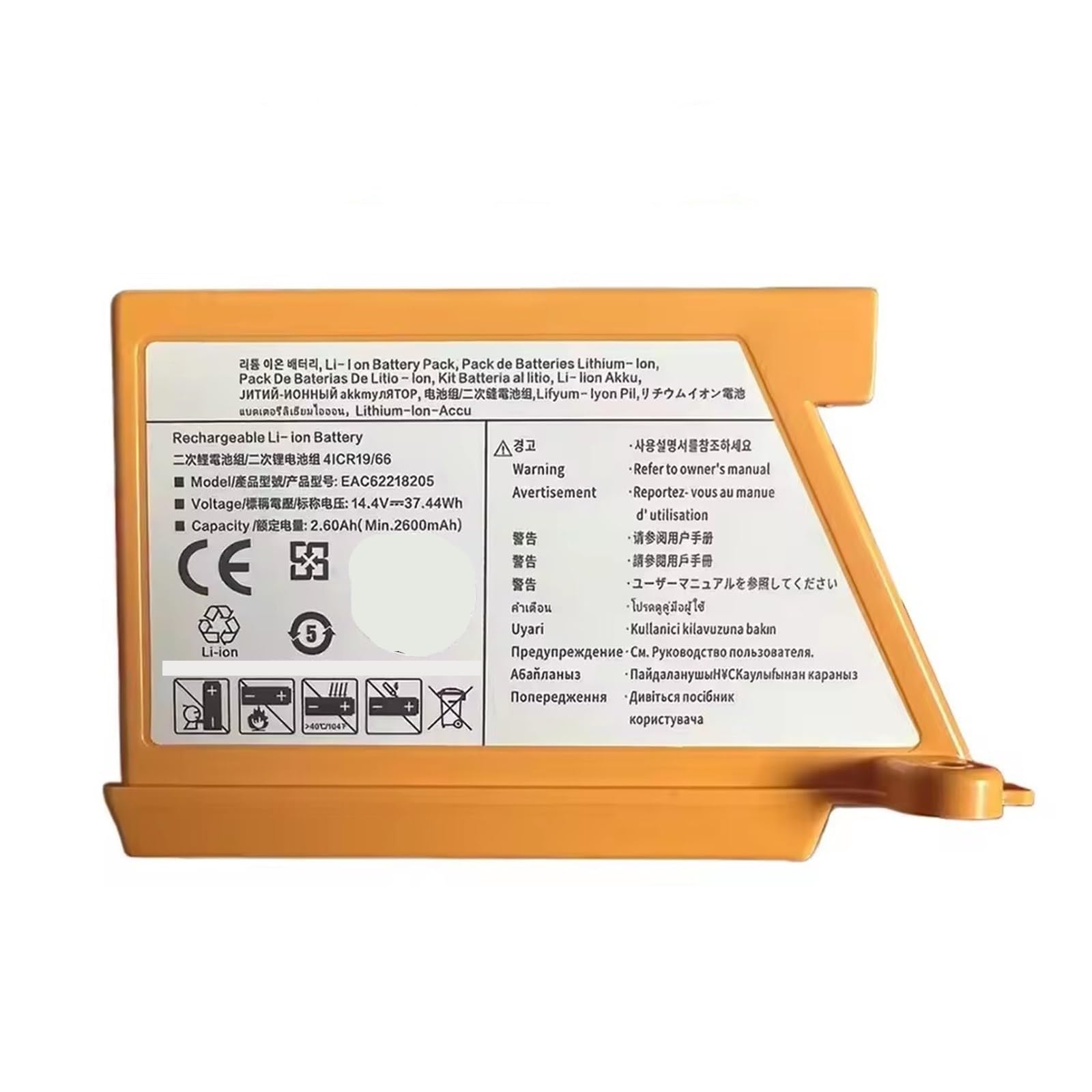 Batería de robot aspirador compatible con LG VR64703LVMB de 14,4 V y litio