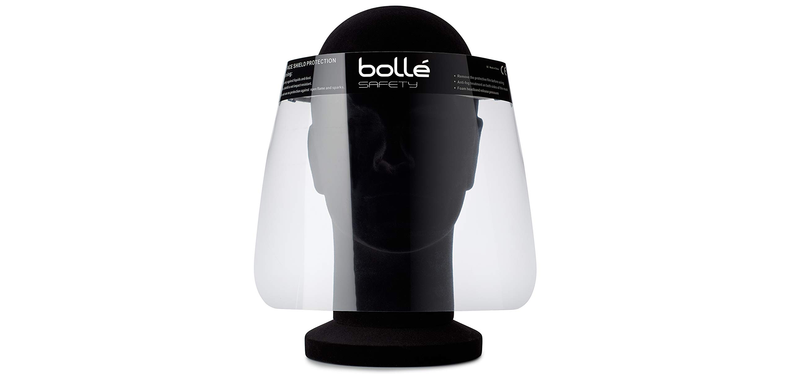Bollé Safety DFS3, PFSDFS3107, Lightweight face Shield and Anti-Fog Material, Anti Splashes & Droplets, Anti-Saliva, Anti-Spitting, Translucent, One Size