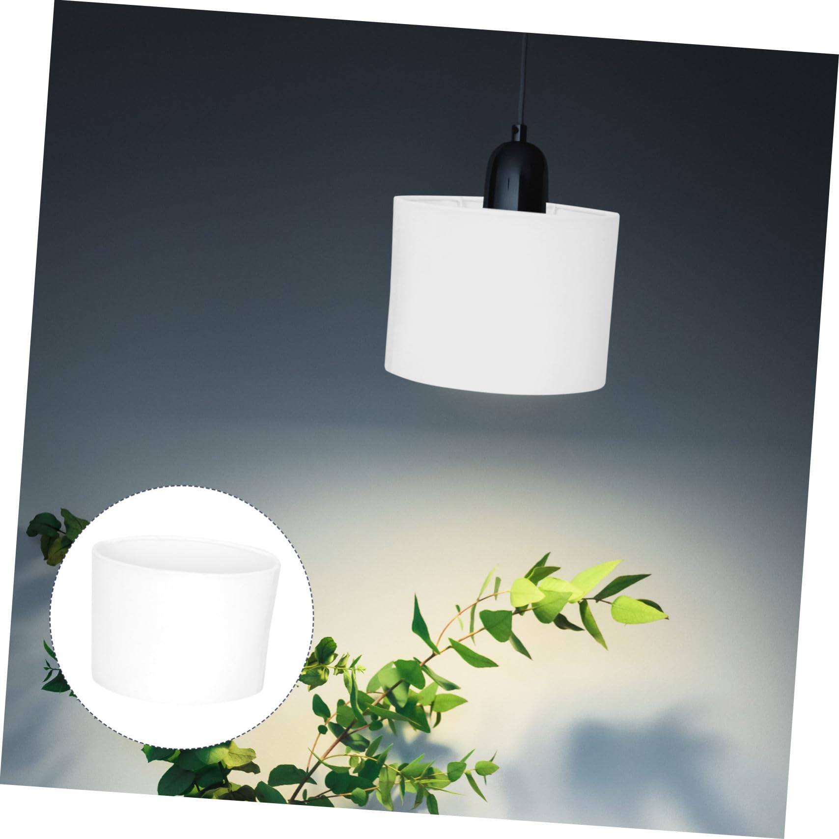 Housoutil Abat-Jour Ovale En Tissu Pour Lampe De Table Structure Métallique Stable Adoucit La Lumière Protège Les Yeux Installation Facile Pour Chambre Salon Bureau