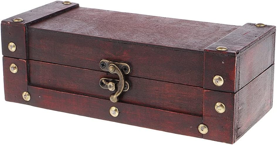 Hairpin Storage Box Antique Retro Lock Storage Hairpin Box Wooden Necklace Box Wooden Box