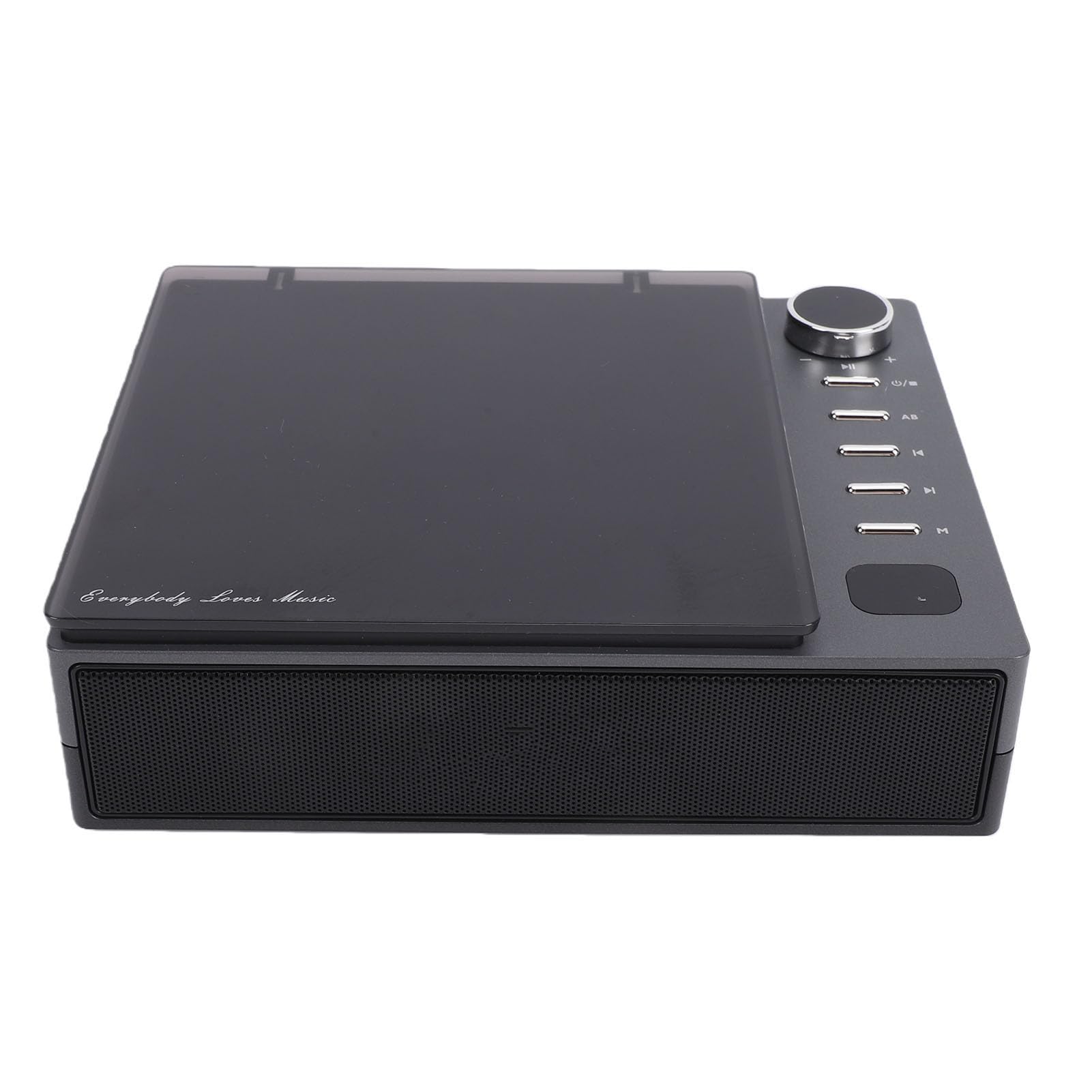 Denash Reproductor de CD Portátil de Escritorio Altavoz Bluetooth con Radio FM para Entretenimiento y Relajación, Calidad de Sonido Mejorada (Black)