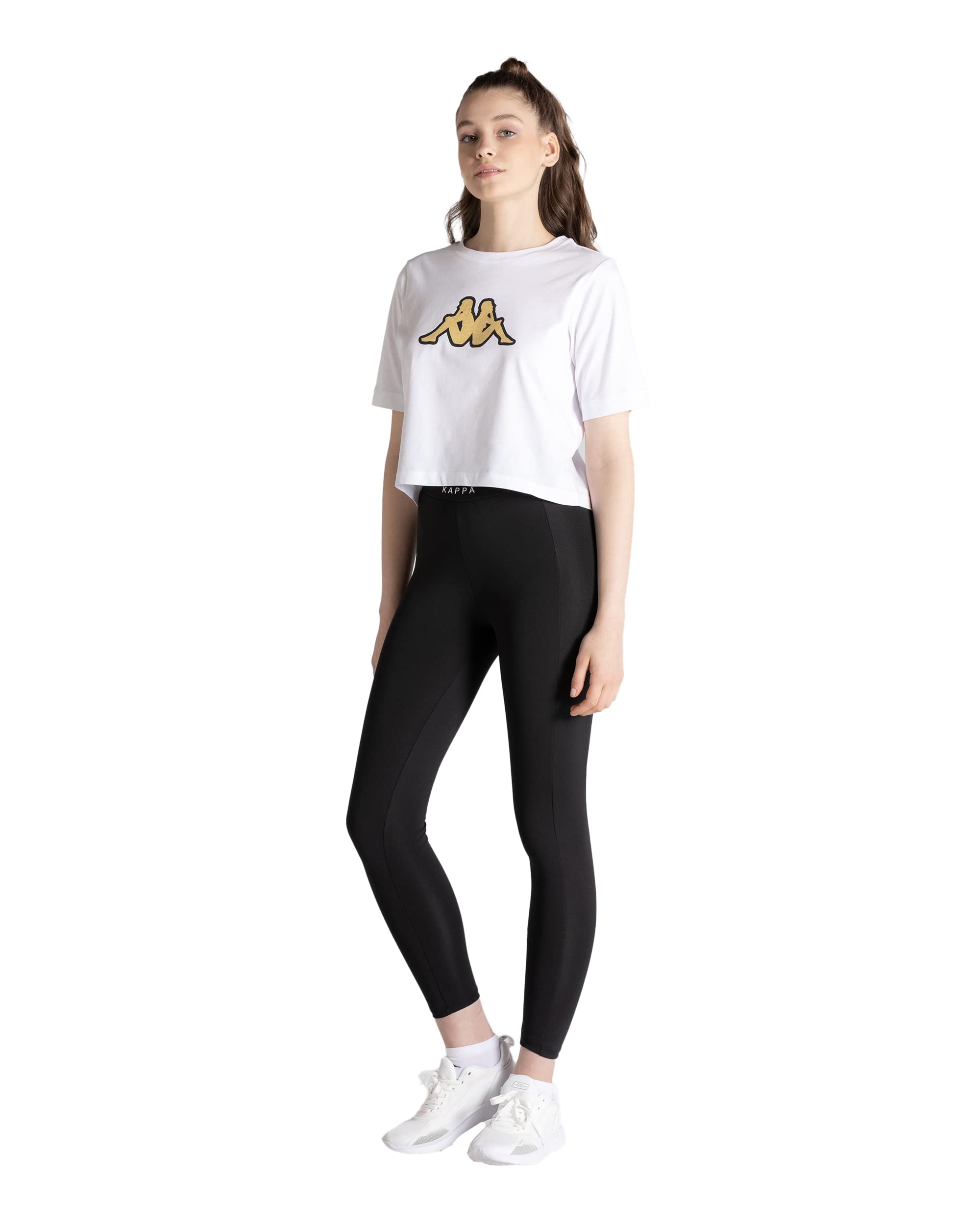331L23W Logo Teoin Siyah Kadın T-Shirt
