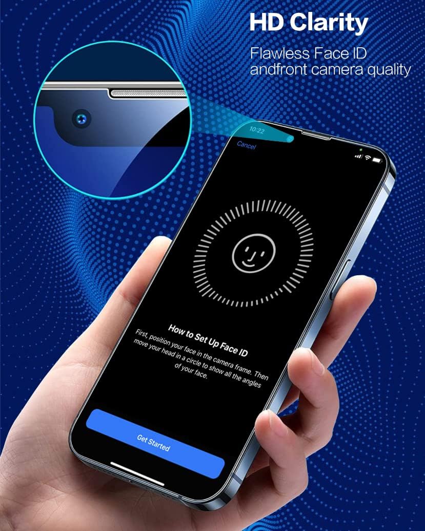 3-Pack, XunyLyee Screen Protector for iPhone 13/13 Pro/iPhone 14/ iPhone 16e 2025 6.1 Inch Tempered Glass Film Bubble Free - Image 2