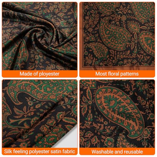 Stlvoll 43” Large Square Satin Head Scarf for Women Silk Scarfs Hair Bandanas Like Neck Scarf Hair Sleeping Wraps3