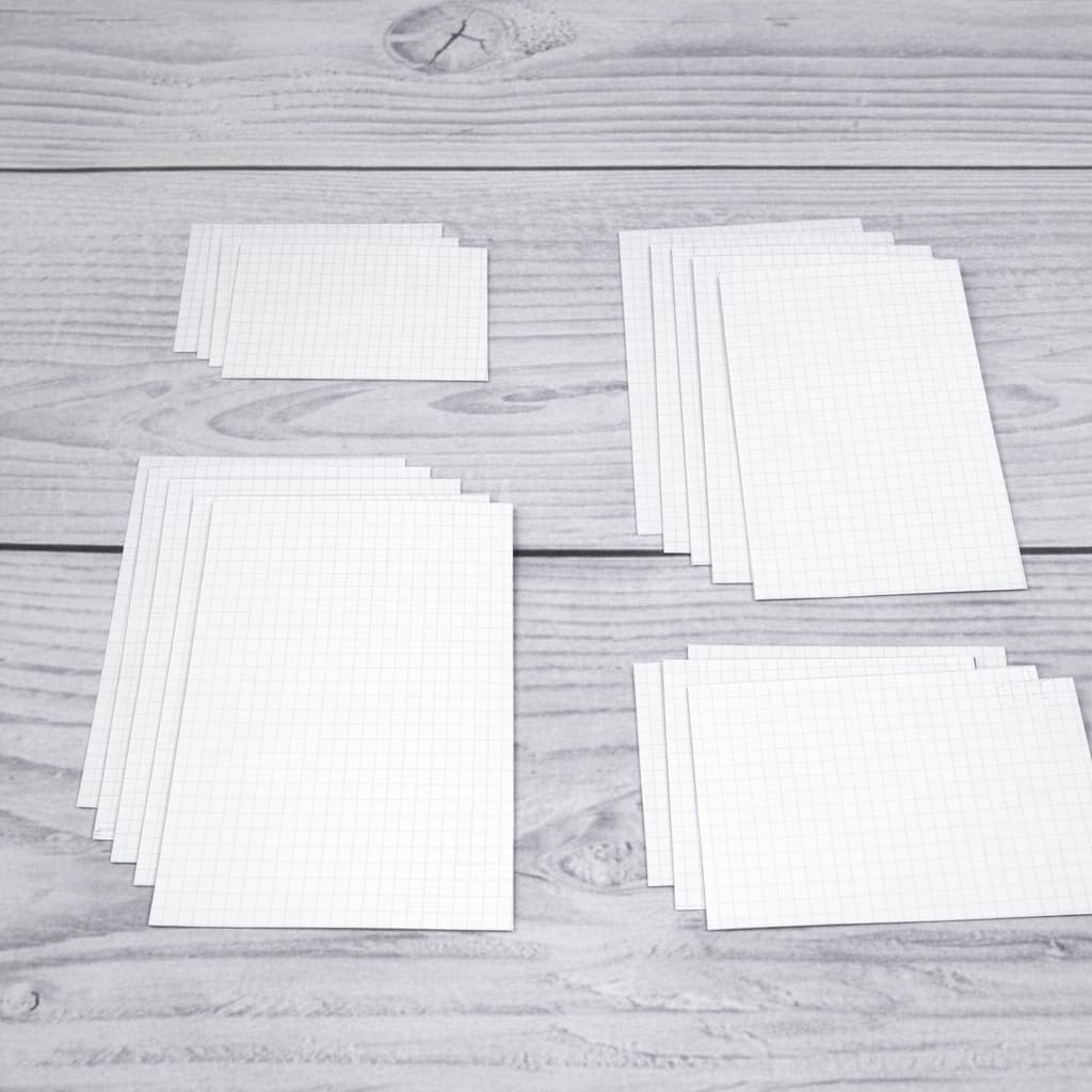 Exacompta Pack Essentiel 3 Étuis 100 fiches bristol quadrillées 5x5 non perforées 100 x 150 mm blanc