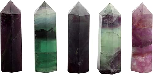 Miniatura 9 de YWG - Piedra de cristal cetro grande de 3 pulgadas varita tallada para curación Reiki 6 lados estilo prisma