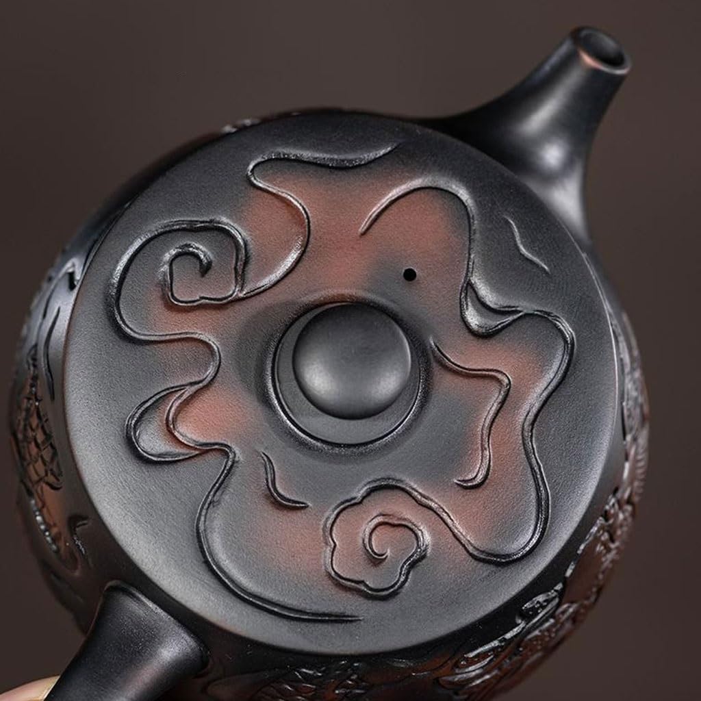 Czajniczek do herbaty popołudniowa herbata 250 ml ręcznie rzeźbiony domowy czajniczek Kung Fu zestaw do herbaty taca na herbatę dekoracja mały czajniczek