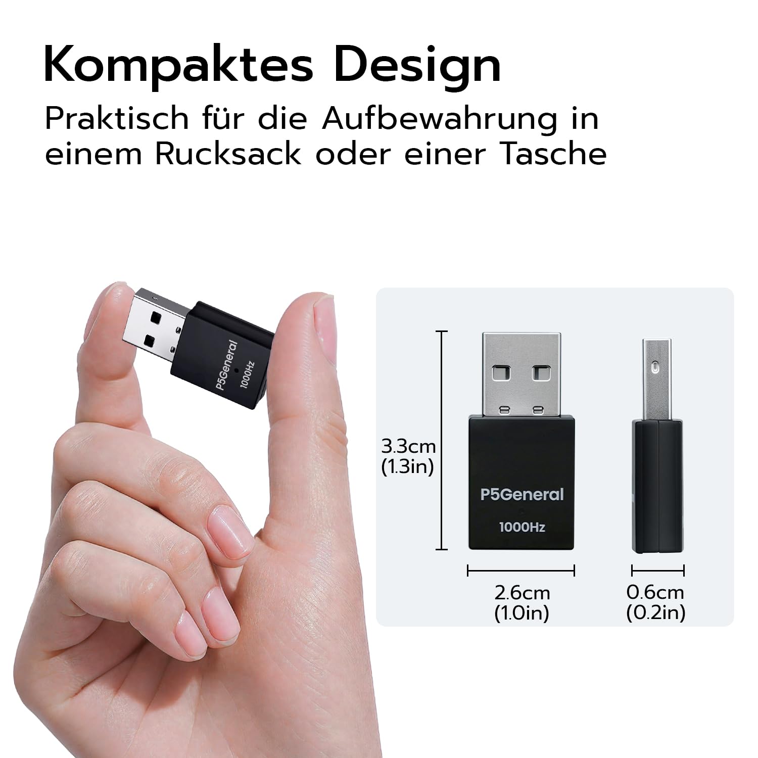 Besavior P5 General Adapter Kompatibel mit PS5/Slim/PRO – Unterstützt HITBOX, XIM Matrix, ReaSnow S1, Raspberry Pi | Plug-and-Play 1000Hz Gaming Adapter für PS5-Spiele – Schwarz