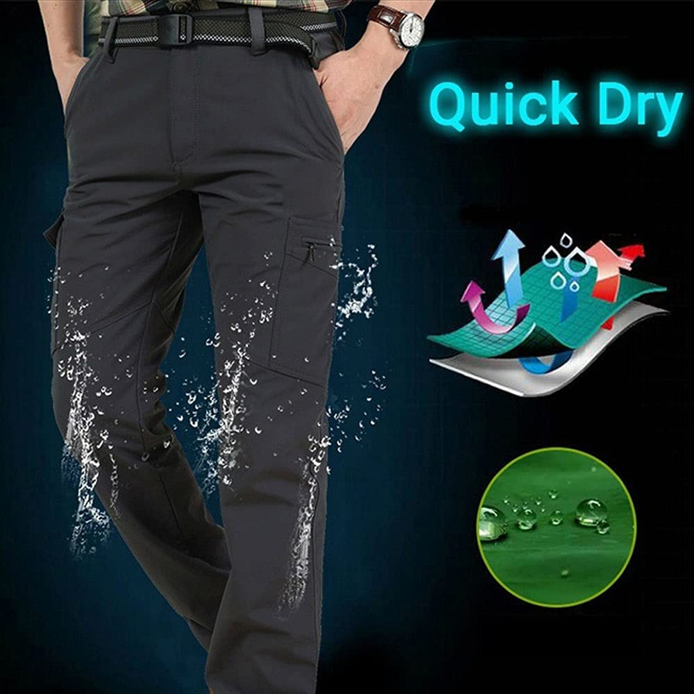BUYUP Pants For Men Casual Pants,Light Weight Breathable Waterproof Trousers  Men Casual Summer Thin Military Cargo Pants Men's Tactical Work Out Quick  Dry Pants (Color : Dark blue, Size : XXXL): Buy