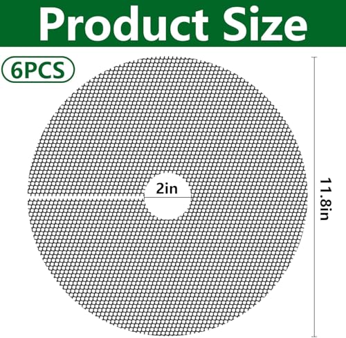 6 Stück 30CM Blumentopfgitter - Blumentopf Schutzgitter- Pflanzenschutz Katze- Pflanzenschutzgitter- Zuschnittfähig Blumentopf Abdeckung Schützt die Pflanzeerde vor Tieren und Kindern