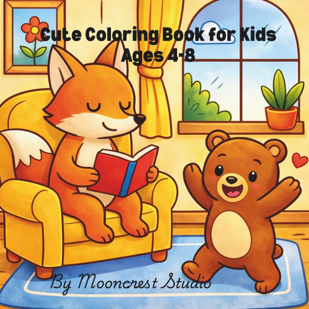 Cute Forest Friends & African Animals: Fun Animal Coloring Pages from Around the World