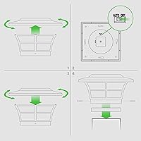 Vista 8 de Classy Caps SL079W PVC Prestige Solar Post Cap, 4 "x 4", Blanco