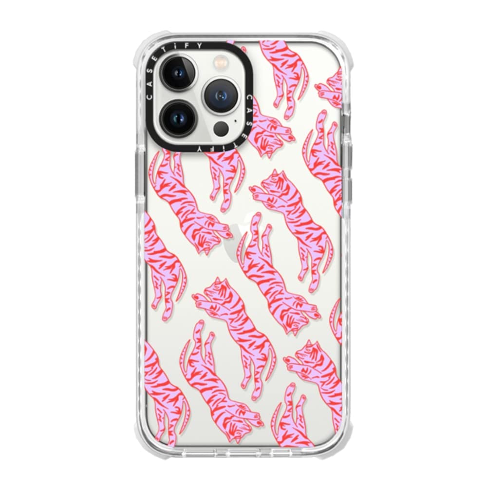 CASETiFYUltra Impact iPhone 13 Pro Max Case [9.8ft Drop Protection] - Tigers by Grace Owen - Clear