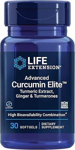 Life Extension Advanced Curcumin Elite Extracto de cúrcuma, jengibre y turmeronas, para una respuesta inflamatoria e inmune saludable y salud