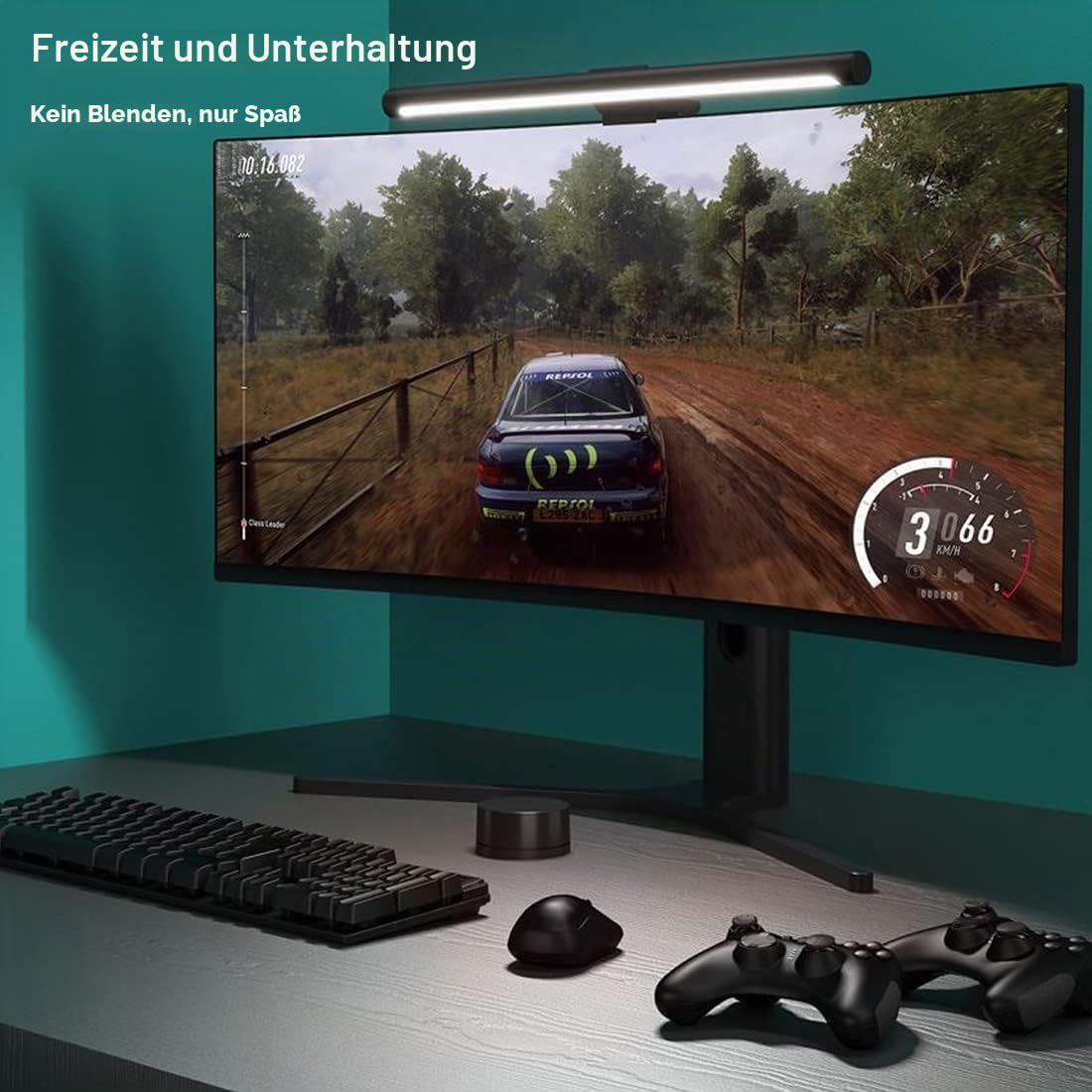 XIAOMI Mi Computer-Monitor-Lichtleiste – einfache Installation, zusätzliche Computerbeleuchtung ohne Platz auf dem Schreibtisch, mit kabelloser Fernbedienung, die Lichter einfach einstellen