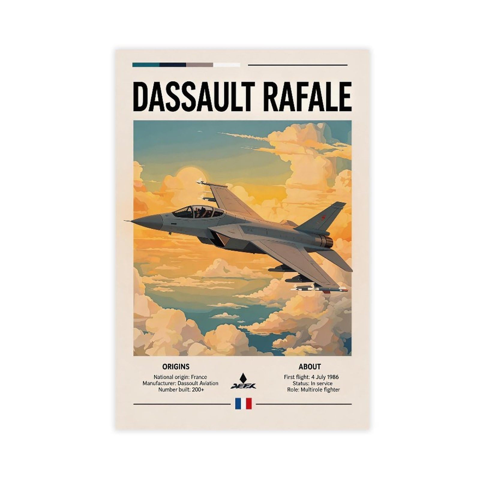 Bareronor Fighter Jet Canvas Poster for Dorm Room Decor Gift
