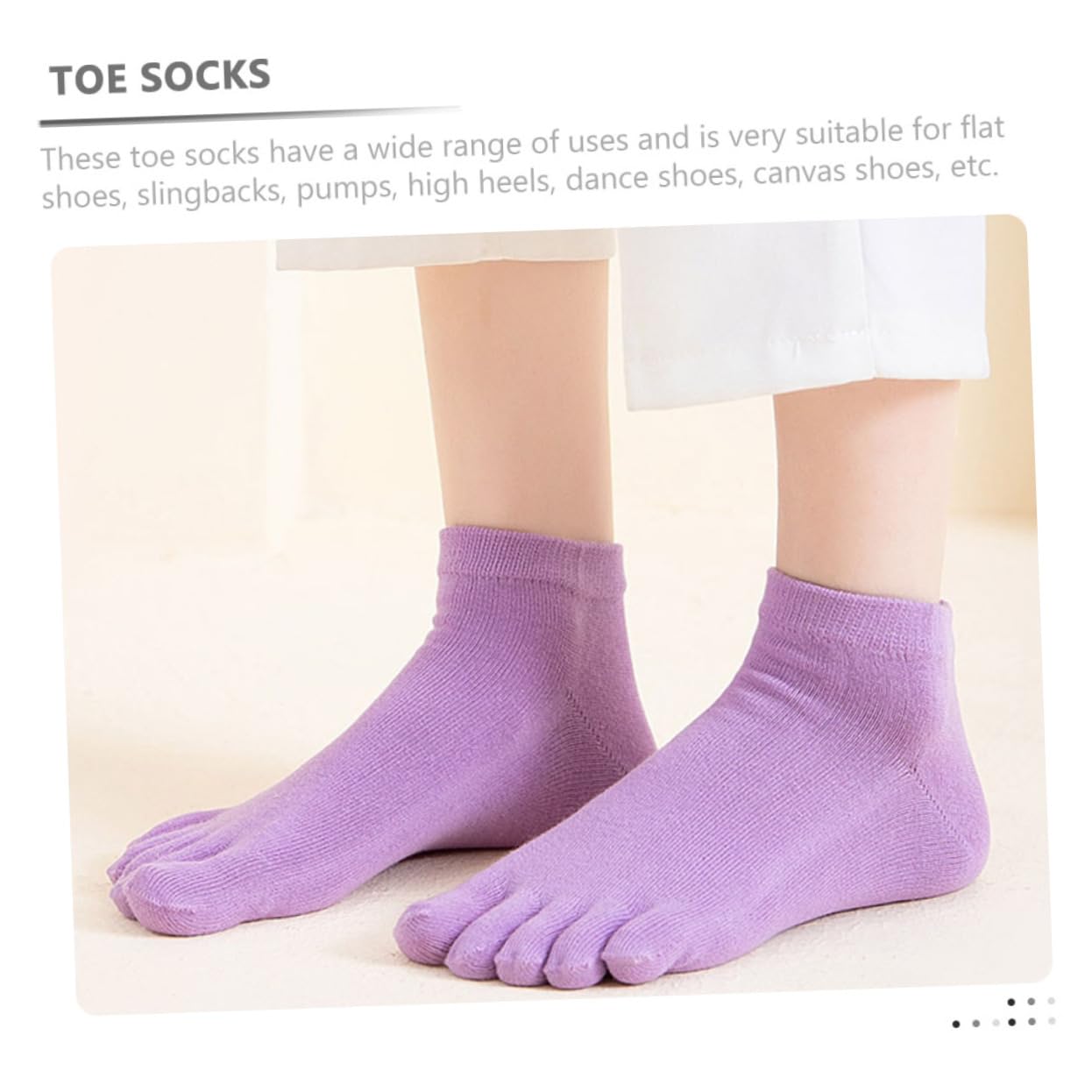CALLARON 5 Series Calcetines De Punta Cortar Calcetines Invisibles De Cinco Dedos Con Puntera Separada De Las Mujeres Bajo Medias Algodón 4 Pares*5