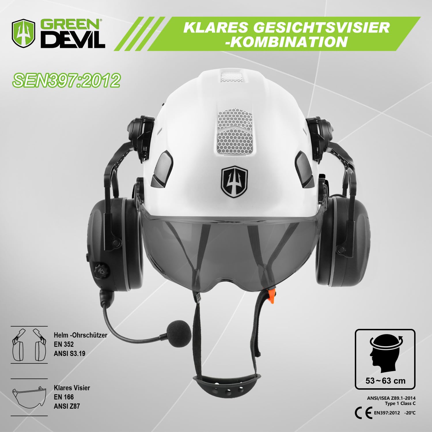 Casco De Seguridad Green Devil Mervex Vent Ajustable Y Liger | Cuotas