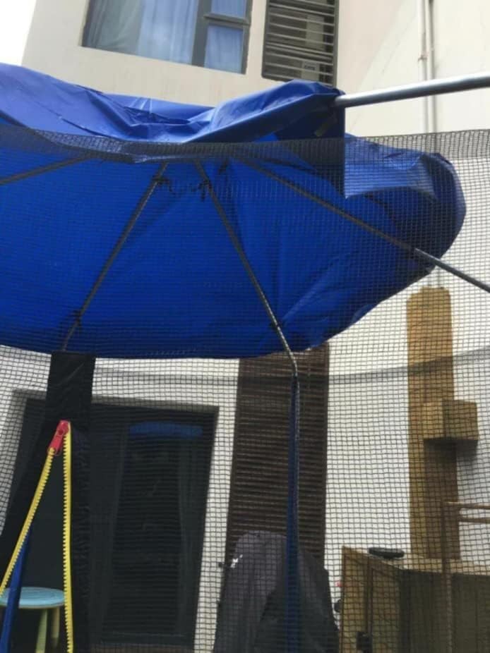 Trampoline Canopy with Frame for Sun and Rain and Snow, Backyard Outdoor Trampoline Tent for Shade, Frame Included(6FT)