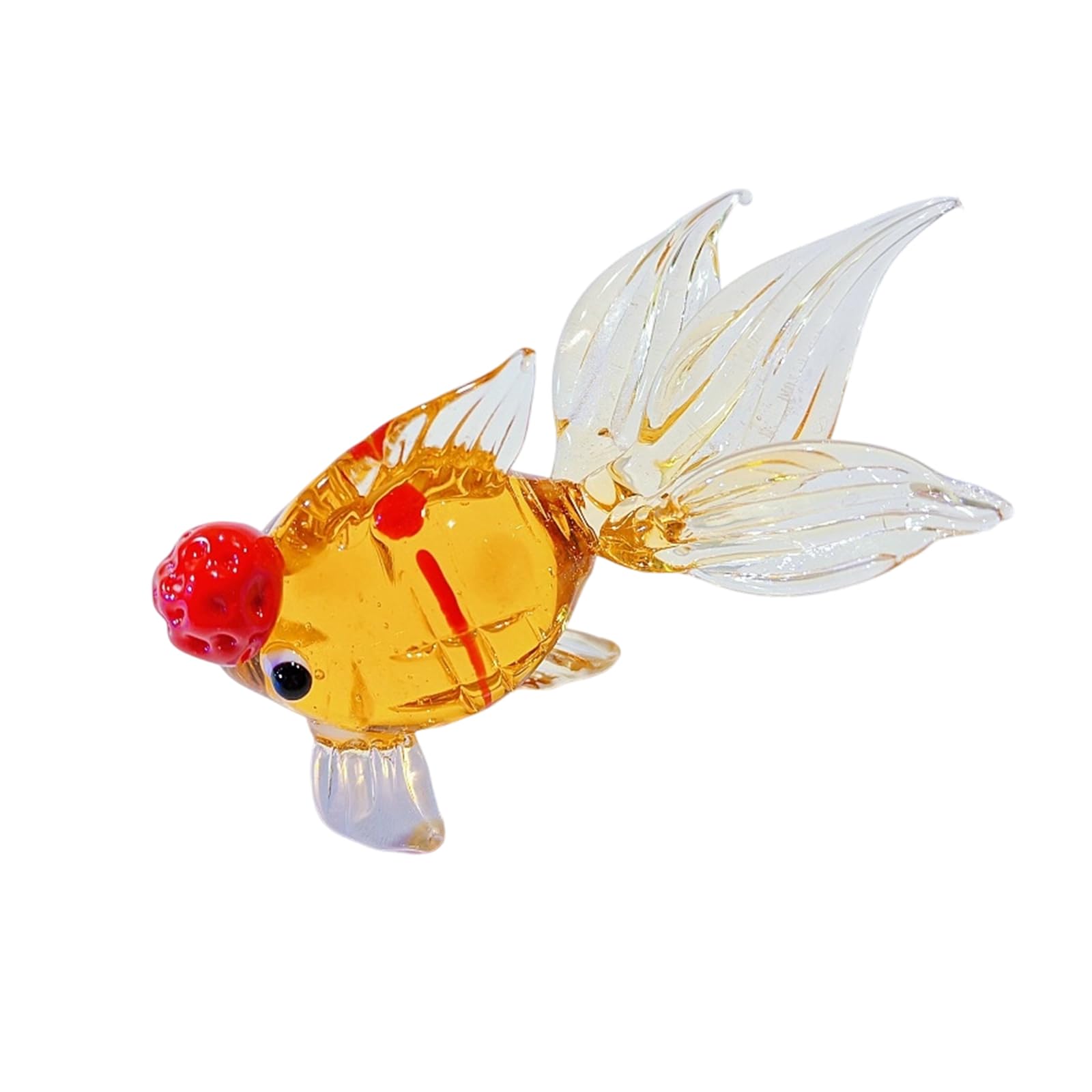 Coolhood B Festives Glass Fish Statue Ornament Chinese Housewarmings Celebration Holiday Ringing Luck And Fortunes Chinese Glass Animal Ornament