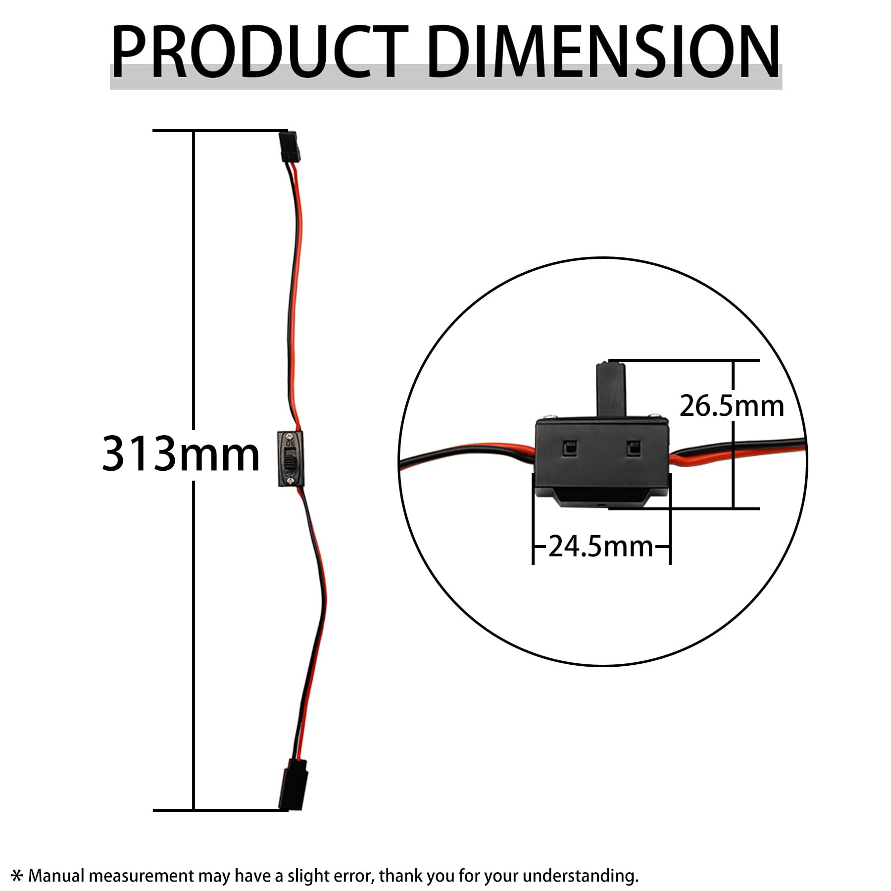FLMLF Receiver Switch Fit for 1/5 HPI ROVAN KM Baja 5B 5t 5sc RC CAR Parts