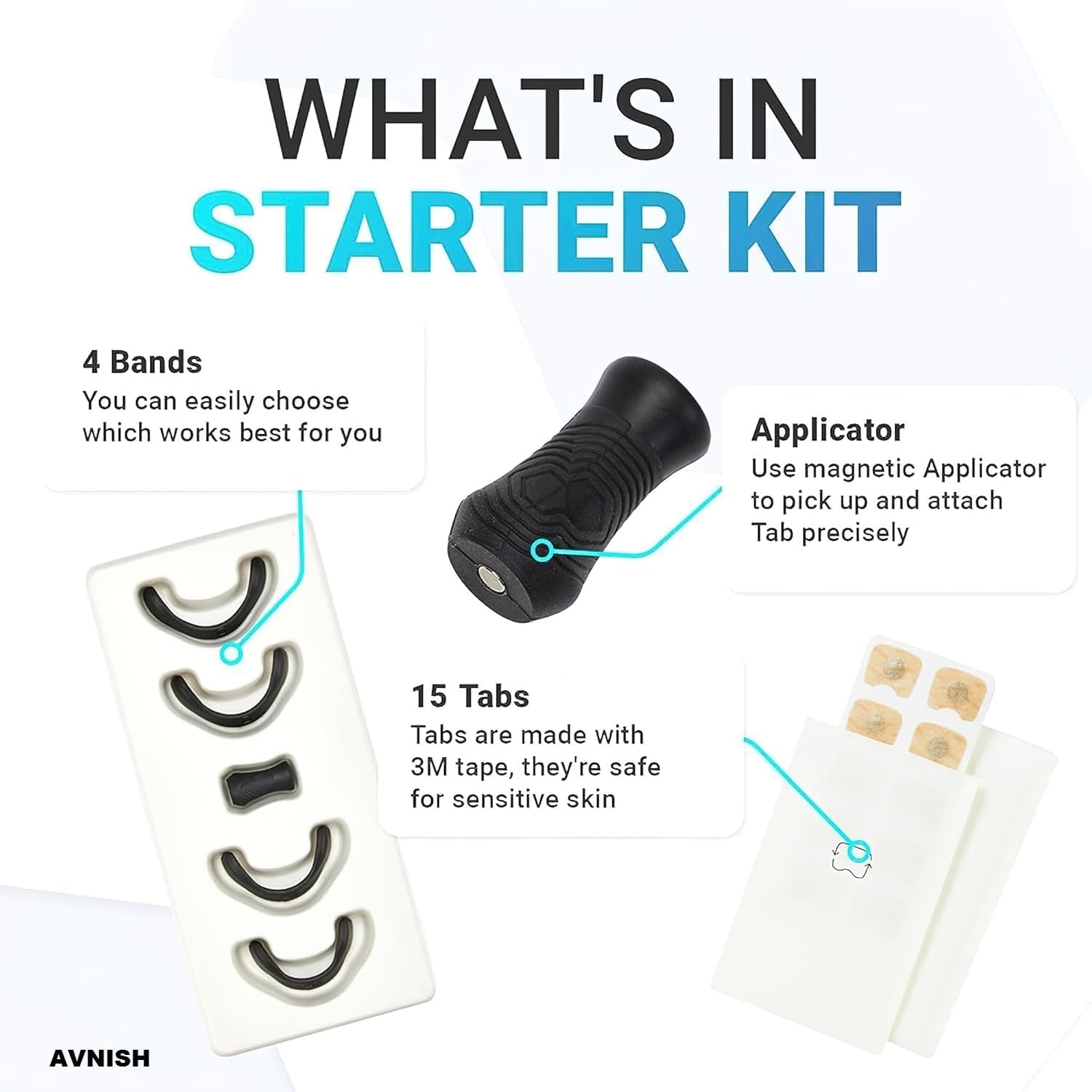 Evilia Ecom Breathing Nasal Strip Starter Kit 15 Count - Boost Oxygen Intake, Reduce Snoring, Improve Sleep Quality - Sweat Resistant, Skin Safe Nasal Strips - Extra Strength Snoring Solution 3