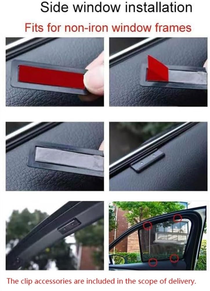Osłony na boczną Szybę Samochodu Osłona Przeciwsłoneczna do GLE Coupe 2015-2019 Niemowląt Zasłony Magnetyczne Ochrona Przed UV Akcesoria Składana(Front+Rear 4pcs)