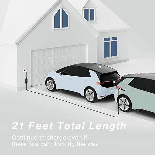 Miniatura 7 de Nivel 1 Cargador EV 16 Amp 25FT Cable Cargador eléctrico portátil para J1772 EVs con enchufe NEMA 5-15