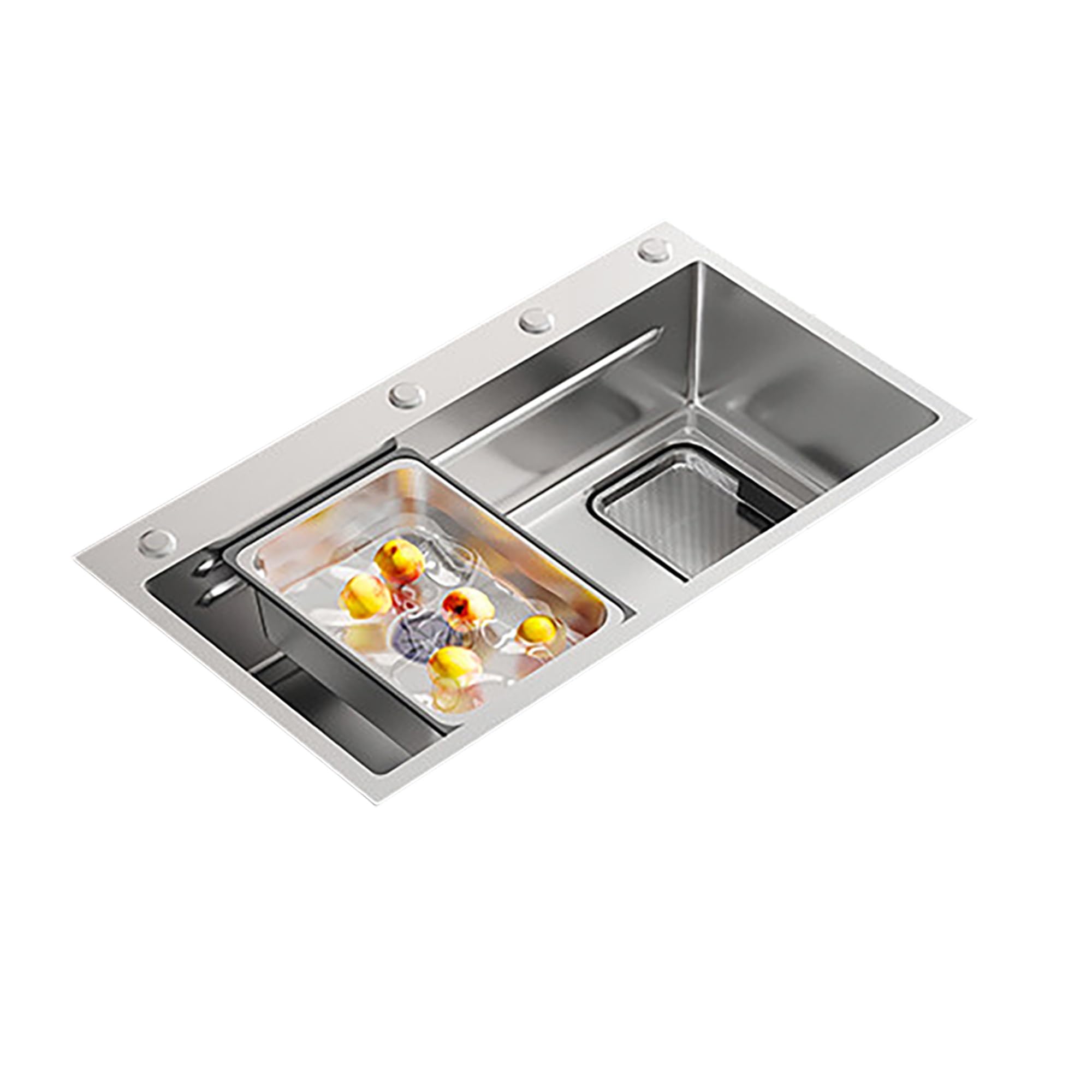 SC Kitchen Sink, Stainless Steel, Household Kitchen Washing Basin, with Drain Kit, Suitable for Restaurants(680mm)