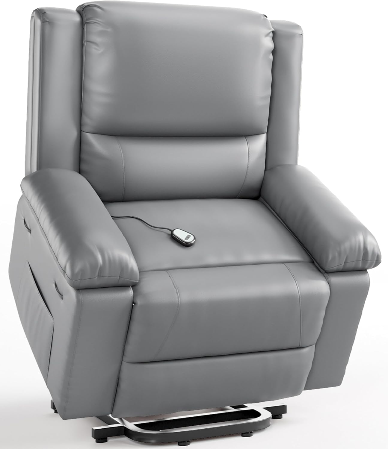GarveeHome Power Lift Recliner Chair - Heat and Massage, Adjustable Back and Legs, PU Leather Electric Lift Chair Designed for The Elderly and People with Mobility impaired